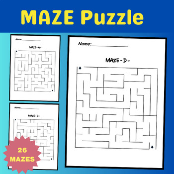 Preview of Back To School Mazes Kids, 1st, Holidays/Seasonal, Printable, Games