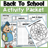 Back To School Mazes Puzzles and More Activity Packet