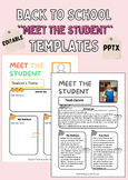 Back To School Meet The Student Templates