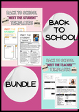Back To School Meet The Teacher And Student BUNDLE