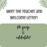 Back To School Meet The Teacher and Welcome Letter Templat