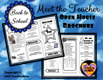 Preview of Back To School Meet the Teacher Editable Brochure
