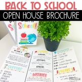 Back To School Meet the Teacher Open House Brochure - Editable!