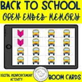 Back To School Memory Open Ended BOOM CARDS