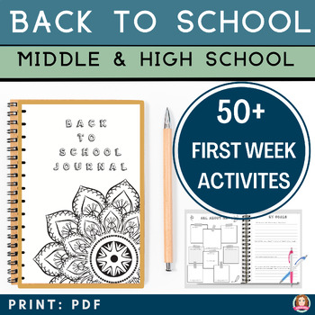 Preview of Back To School Activities Middle School & High | Ice Breaker Games All About Me