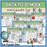 Back To School Mini Puzzle Books Bundle for grade K-6