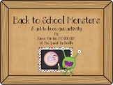 Back To School: Monsters get to know you activity