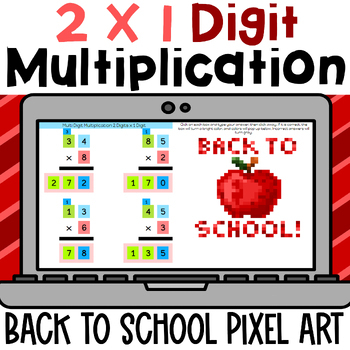 Preview of Back To School Multi Digit Multiplication Mystery Reveals for Standard Algorithm
