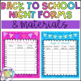 Back To School Night Forms: Open School Night Must Haves