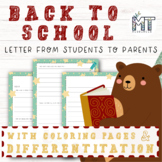 Back To School Night Letter To Parents From Students with 