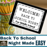 Back To School Night: Open House for the Secondary Classroom