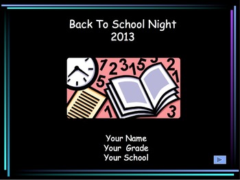 Preview of Back To School Night Presentation