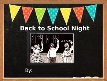 Preview of Powerpoint Back To School Night Template