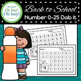Back To School Numbers 0-25 Dab It