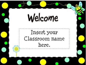 Preview of Open House Bee Themed Powerpoint Template