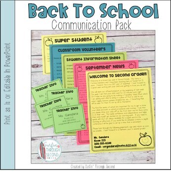 Preview of Back To School Parent Communication Pack