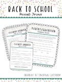 Back To School Parent Forms - FREE