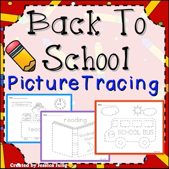 Back To School Picture Tracing by Jessica's Resources | TpT