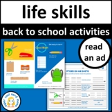 Back To School Play Ad And Worksheets