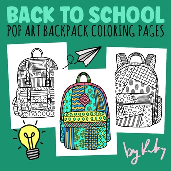 Backpack Coloring Page