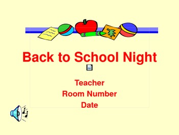 Preview of Back To School Power Point