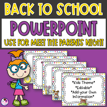 Back To School Powerpoint Editable Slides Kids Theme By The Chocolate Teacher