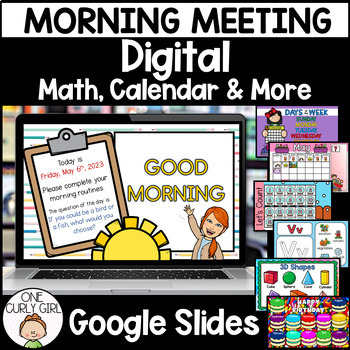 Preview of Back To School | Preschool Morning Meeting |Kindergaren | Digital Google Slides
