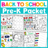 Back To School Preschool Worksheet Packet