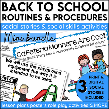 Preview of Social Stories Back To School Routines Procedures SEL Activities Games Visuals 2