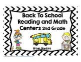 Back To School Reading and Math Centers for 2nd Grade