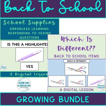 Preview of Back To School Related Digital Lesson, Task & Boom Card GROWING BUNDLE