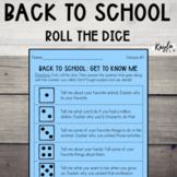 Back To School Speech Therapy Worksheets: Roll The Dice