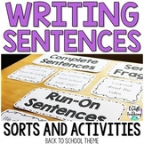 Sentence Writing Activities | Back to School Theme