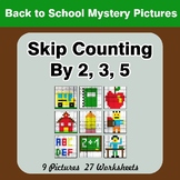 Back To School: Skip counting by 2, 3, 5 - Color By Number