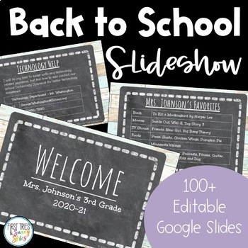 Preview of Back To School Slideshow - EDITABLE Google Slides - Parent Night - Open House