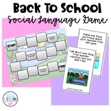 Back To School Social Language Game for Speech Therapy