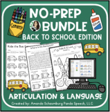 Back To School Speech Therapy Bundle: Artic & Language + Digital Option