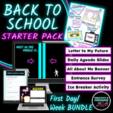 Back To School Starter Pack | Agenda, Survey, All About Me