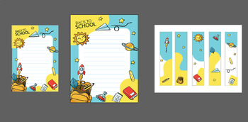 Preview of Back To School Stationery A5 +letter size + 5 bookmarks for book