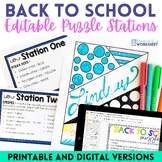 Back To School Stations - Editable About Me Activity