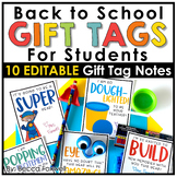 Back To School Student Gift Tags | Meet The Teacher Night 