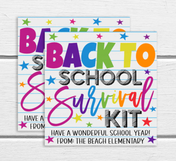 Back to School Gift Tags, Students Teacher Staff Gift Tags