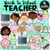 Back To School Teacher Clip Art Set {Educlips Clipart}