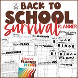 Back To School Teacher Survival Planner Binder | Editable 