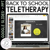 Back To School Teletherapy Activity Editable Presentation 