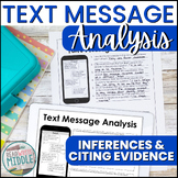 Back To School Text Message Analysis Inferences Printable 