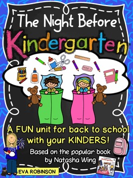 Preview of Back To School- The Night Before Kindergarten FUN Learning Unit