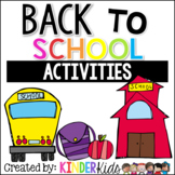 Back To School Unit:  Math and Literacy Activities