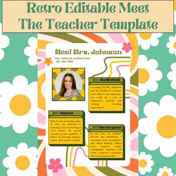 Back To School - Vintage Meet The Teacher Template - EDITABLE by ...