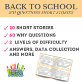 Back To School WH Question 20 Short Stories Reading Speech